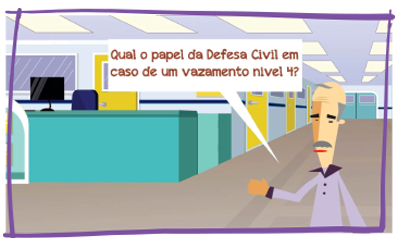 Qual o papel da Defesacivil em caso de um vazamento nível 4?